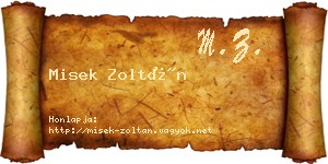 Misek Zoltán névjegykártya