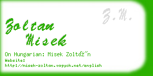 zoltan misek business card